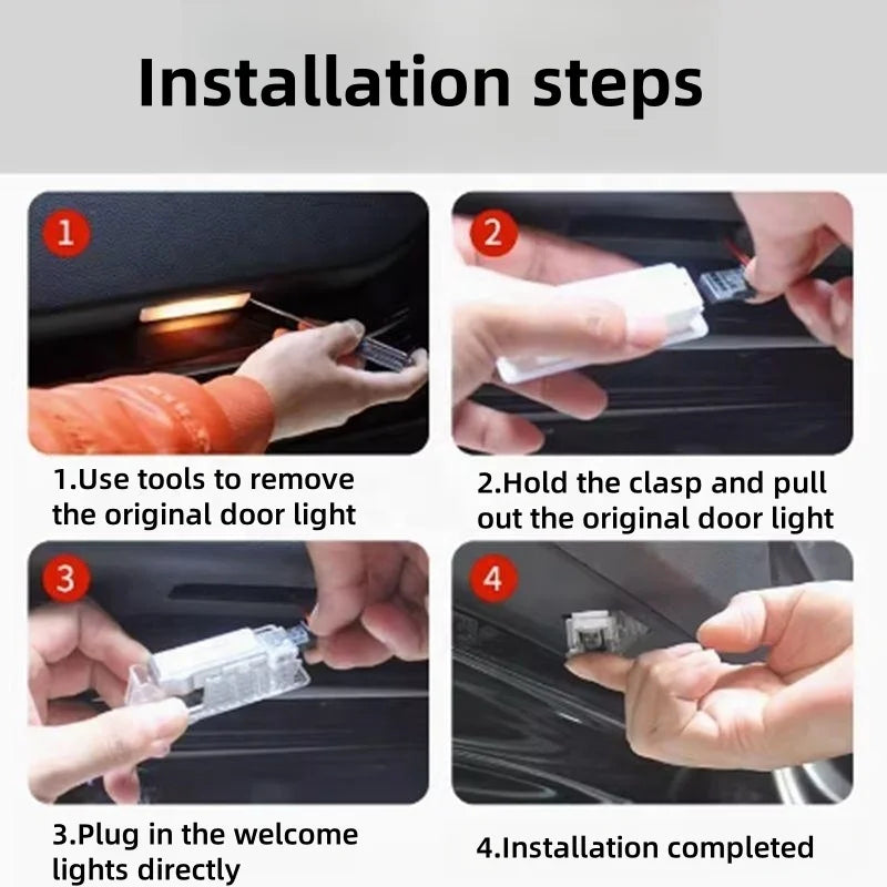 Custom F Sport Logo Light 2Pc Door Welcome Ghost Shadow Light for Toyota Lexus