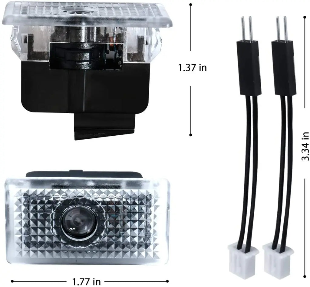 GPRGIT LED Courtesy Car Door Signal Lamp Welcome Puddle Lights Projector Ghost Shadow for Tesla Model S X 3
