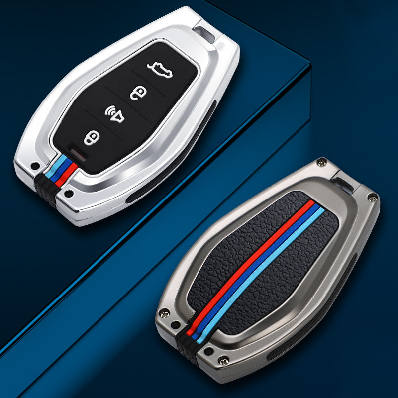 GPRGIT Zinc Alloy Car Key Cover Case for Jetour X70 X90 X95 Plus Protector Holder Bag Accessories Shell Keychain Keyless Fob