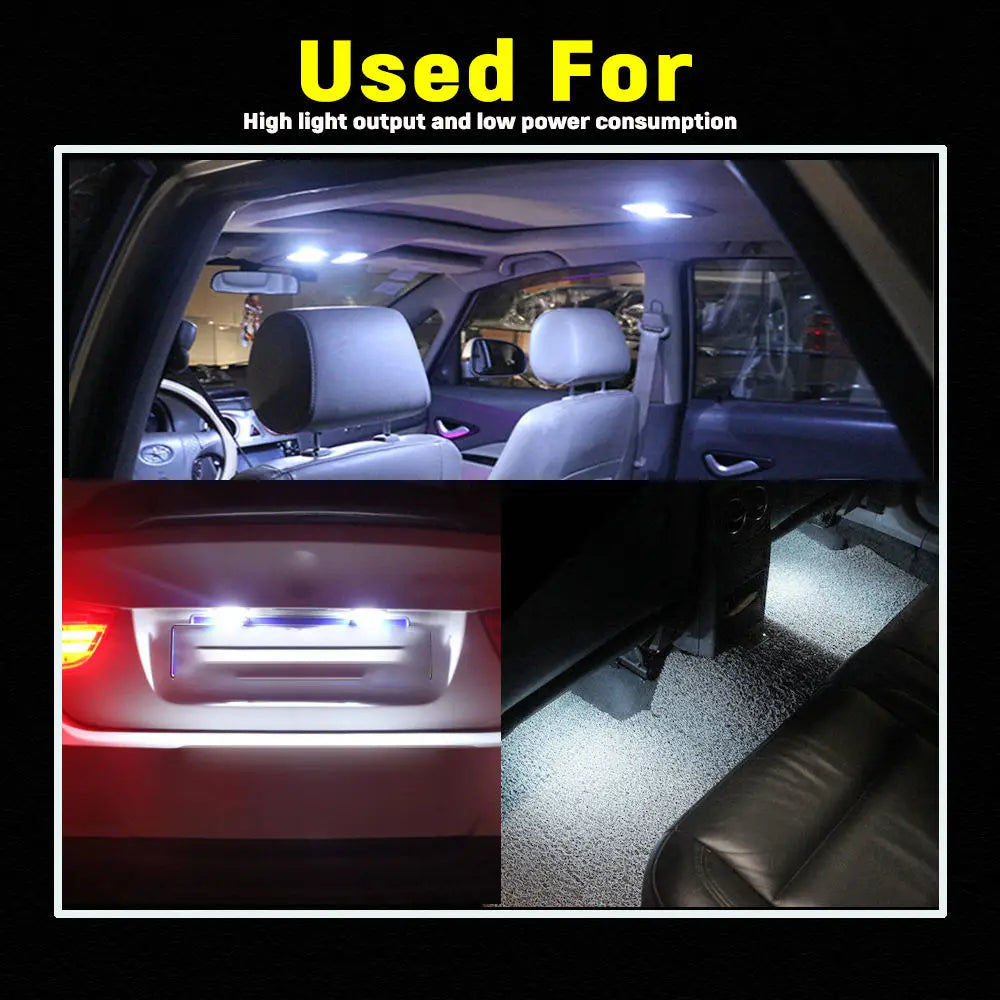 GPRGIT LED Bulb T10 W5W 194 - Interior / License Plate / Trunk Lamp - 12V, Canbus, Interior Light Accessories