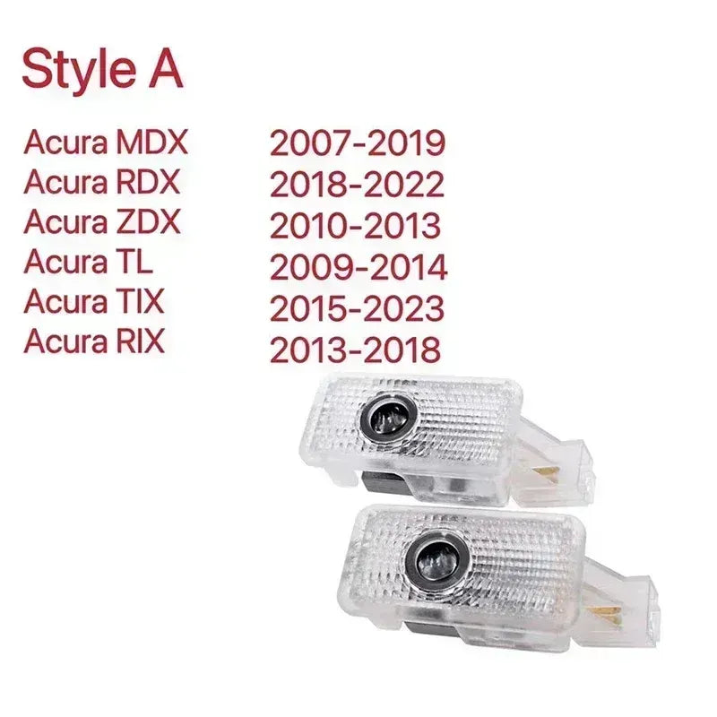 GPRGIT LED Car Door Welcome Projector Logo Light for Acura MDX RDX RLX ZDX TLX TL TSX Courtesy Projector Ghost Shadow Lamp Accessories