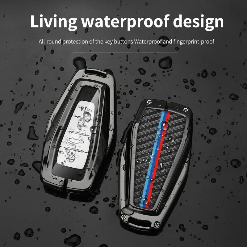 GPRGIT Carbon Fiber Metal Car Logo Key Fob for Geely Coolray Atlas Boyue NL3 Emgrand X7 EX7 GT GC9 Borui GX7 Okavango