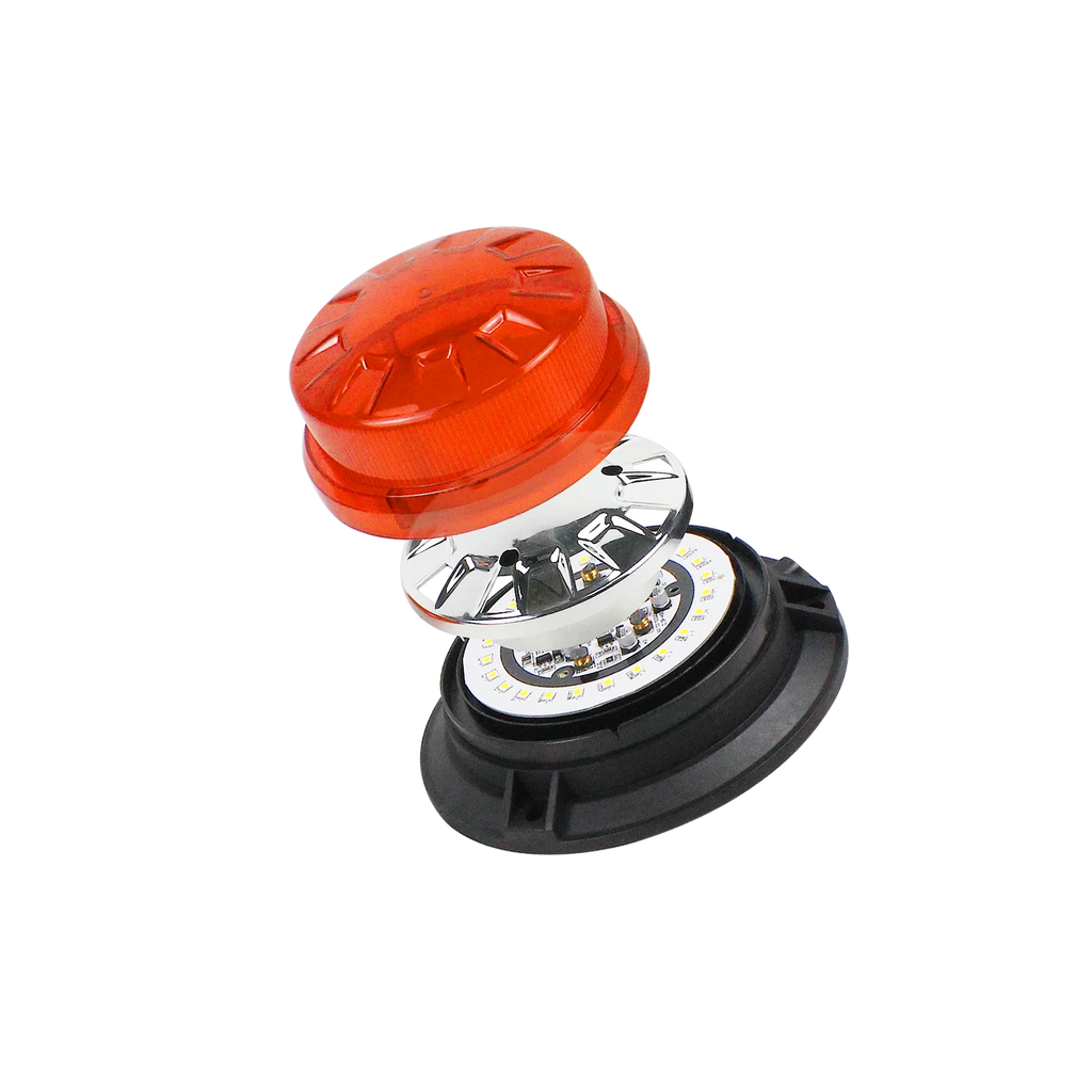 New 12V 24V LED Warning Strobe Light Magnet Flashing Beacon for Truck Trailer School Bus