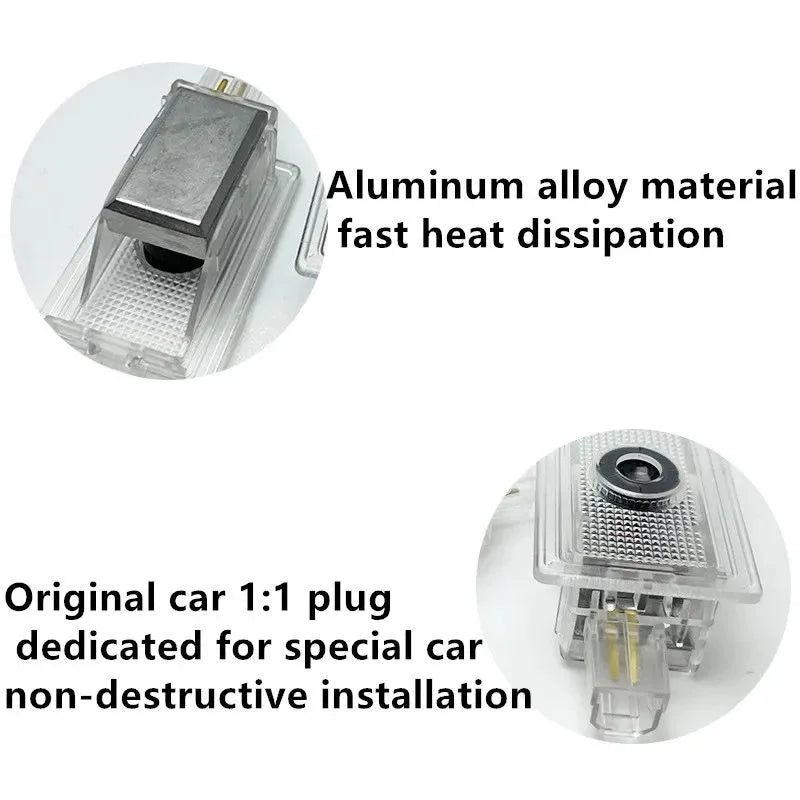 GPRGIT HD Custom Logo Projector Lamp 3D Ghost Shadow Light LED Car Door Welcome Light for Dodge