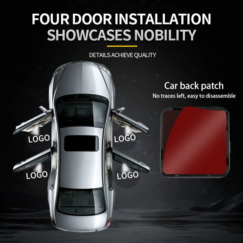 GPRGIT Wireless LED Car Door Welcome Logo Light Ghost Courtesy Projector Step Lights