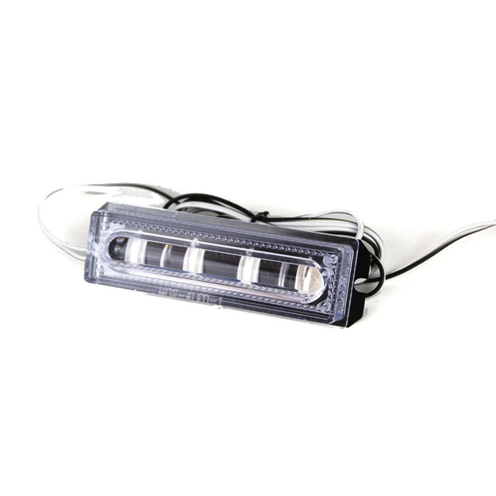 Daytime Running Warning Light Front Bumper Grille Led Lamp4pcs Led Car Lights Flashing Lamp