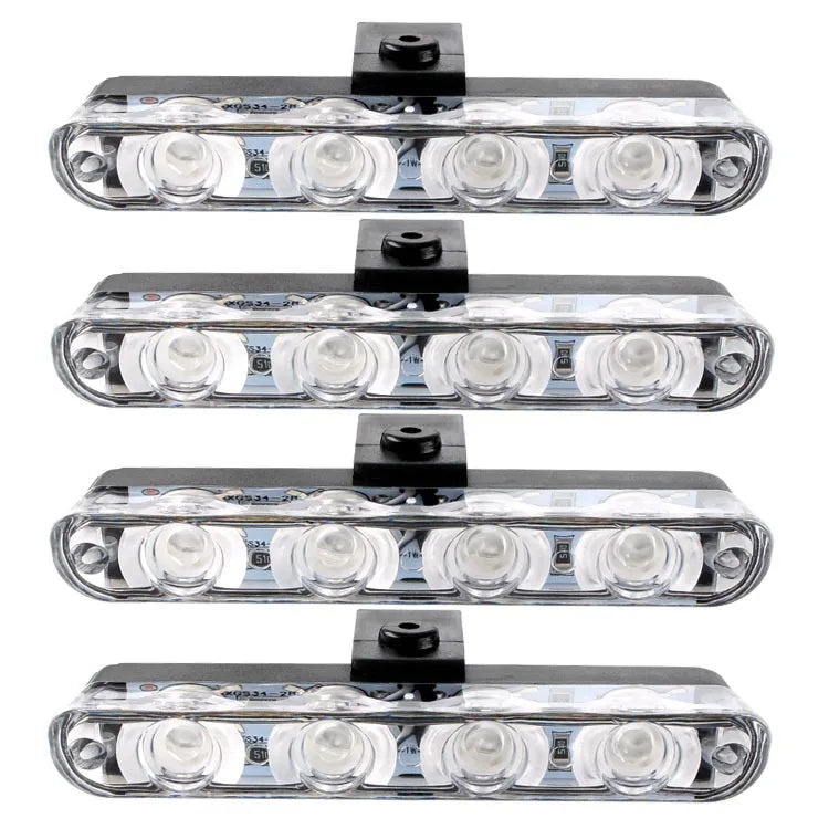 4-Piece LED Strobe Grille Light Strip Red/Blue with Remote, Model XA9204-4