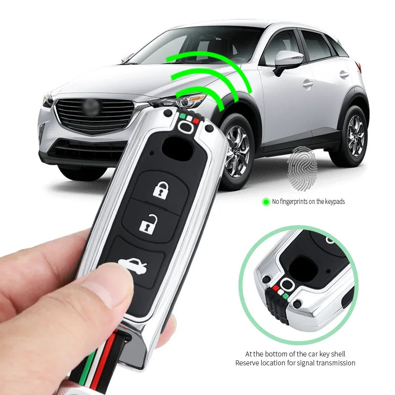 GPRGIT Zinc Alloy Car Key Cover Case for Mazda 2 3 6 Axela Atenza CX-5 CX5 CX-3 CX-7 CX8 CX-9 2016-2018 2/3 Buttons