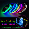 GPRGIT Welcome Light LED Light Mats Bottle Light Sensor Atmosphere Interior Accessories Universal Fit 7 Colors Car Coasters Cup