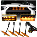 GPRGIT 4-Piece LED Grille Light for Toyota 4Runner 2014-2019 - DRL Yellow/White Fog Warning Light