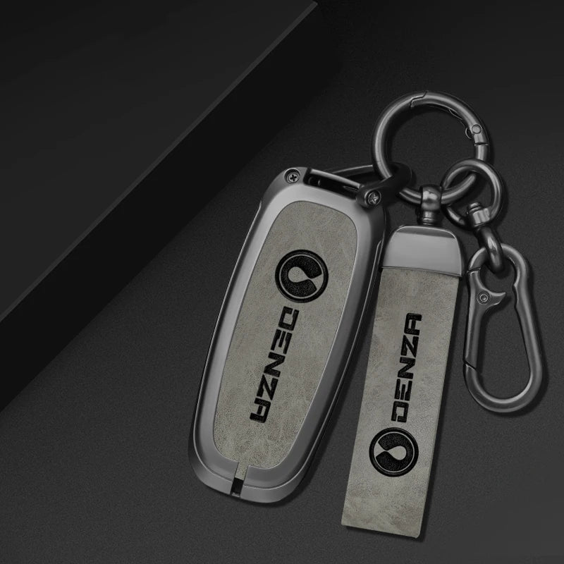 GPRGIT Zinc Alloy Leather Car Remote Cover Case for BYD Denza N7 DM-i EV Interior
