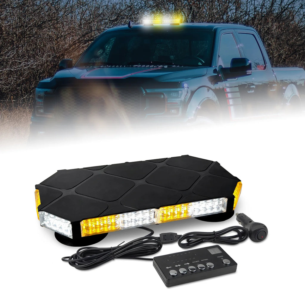 56 Led Short-row Car Roof Flashlights Magnetic-attached 48 Watt Top Warning Rotating Lamp Vehicle Emergency Sale Light Bars