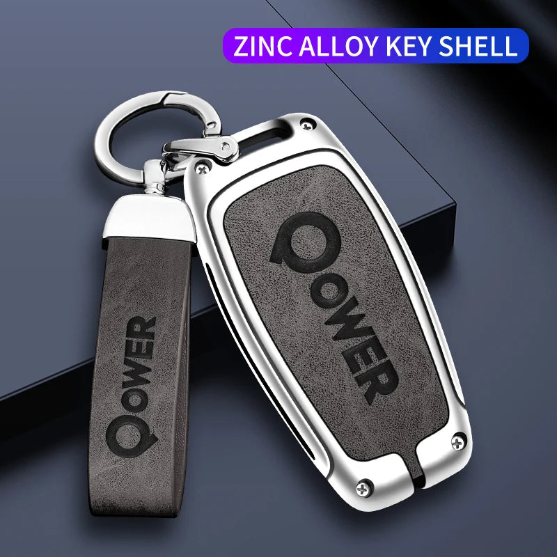 GPRGIT New Design Zinc Alloy Leather Car Key Case Cover for Great Wall Poer Pao Holder Keychain Protector Smart Accessories