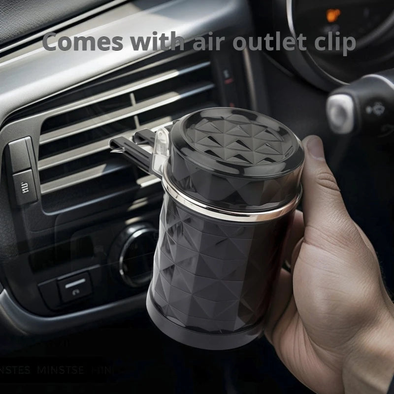 Fireproof Flame-Retardant ABS Car Ashtray Lid Light Multi-Functional Interior Accessory
