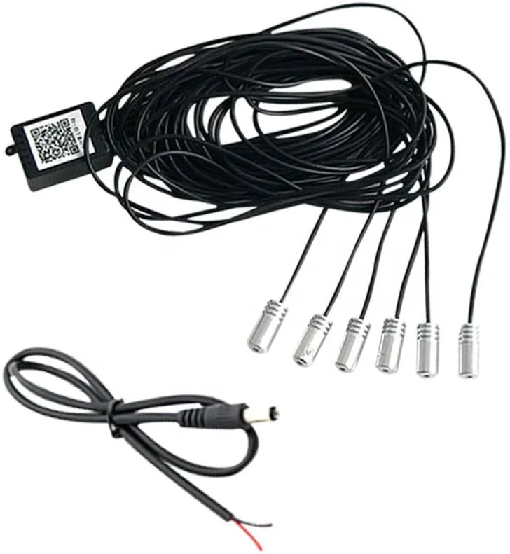 GPRGIT Car Interior Decorative RGB LED Fiber Optic Strip Ambient Light 12V APP Control