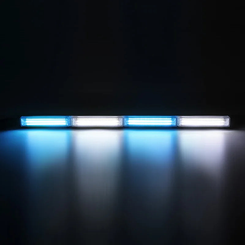 23 Inch Vehicle LED Warning Light Bar Safety Caution Emergency White Amber Strobe Light Bars for Trucks ATV Tow Tractor 12V 24V