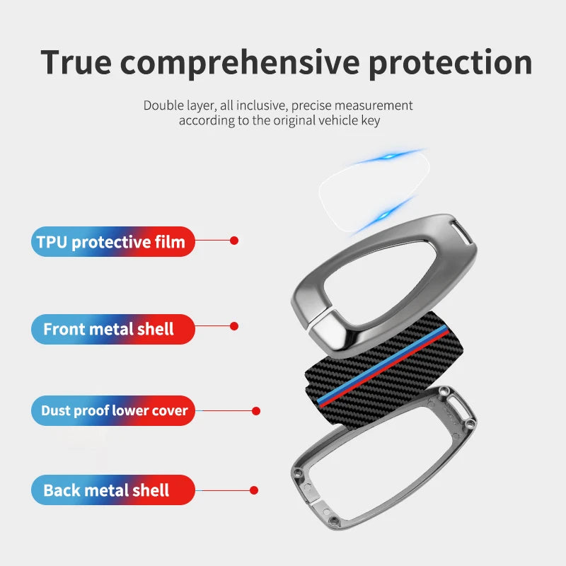 GPRGIT Carbon Fiber Car Logo Key Case for Chevrolet Onix Equinox Orlando Cruze Spark Sonic Camaro Volt Bolt Trax Malibu Blazer Traverse