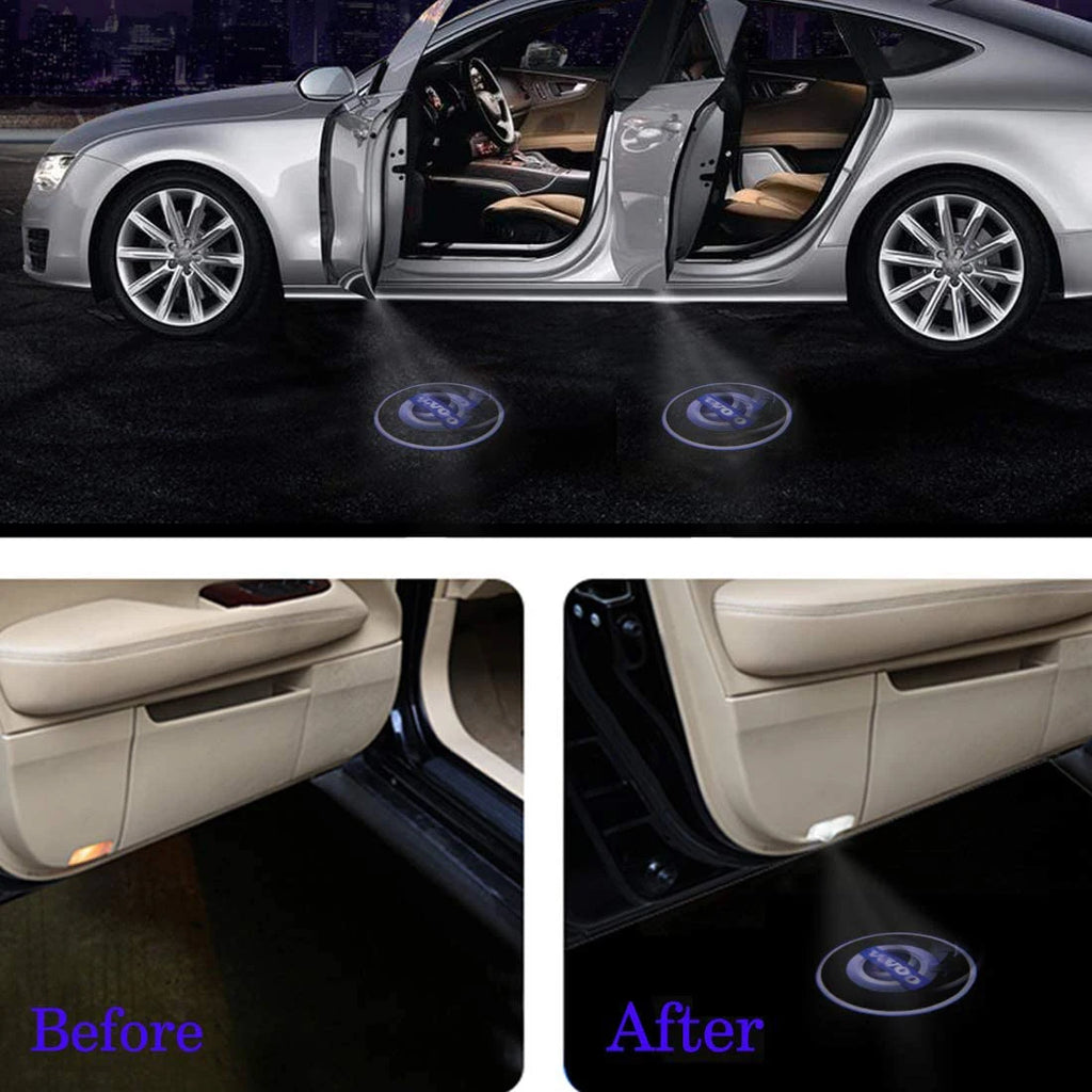 GPRGIT Car Door LED Logo Projector Lights for Volvo Accessory Wireless Welcome Emblem Lamp Ghost 3D Lights Puddle Lights