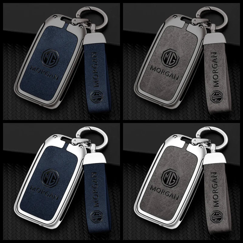 GPRGIT High Quality Zinc Alloy Leather Car Key Case Cover for Roewe RX5 I5 MAX RX3 2017 for MG MG6 ZS HS Flip Keychain Accessories