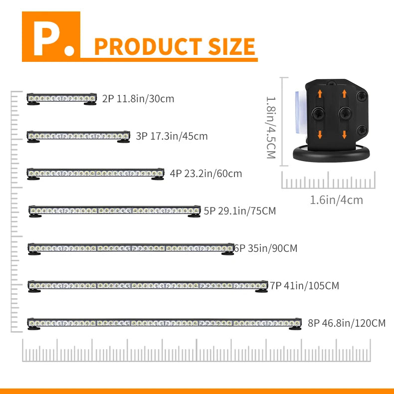 Hot Sale 45cm 17.3in 3P 18W Auto LED Warning Work Light Bar Car Truck Roof Grid Strobe DRL Flashing Emergency Lamp 12V 24V