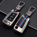GPRGIT Zinc Alloy Car Flip Key case Over for VW Golf 7 MK7 Tiguan MK2 for Seat Ateca Leon FR 2 Ibiza Skoda Octavia Remote Car Key Box