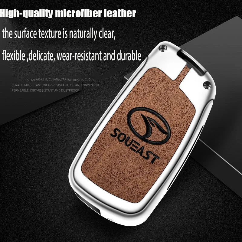 GPRGIT Flip Metal Car Protector Key Case Cover for SOUEAST DX7 DX5 DX3 A5 Lingzhi V5 Lingshi V6 Lingyue V3 Keyless