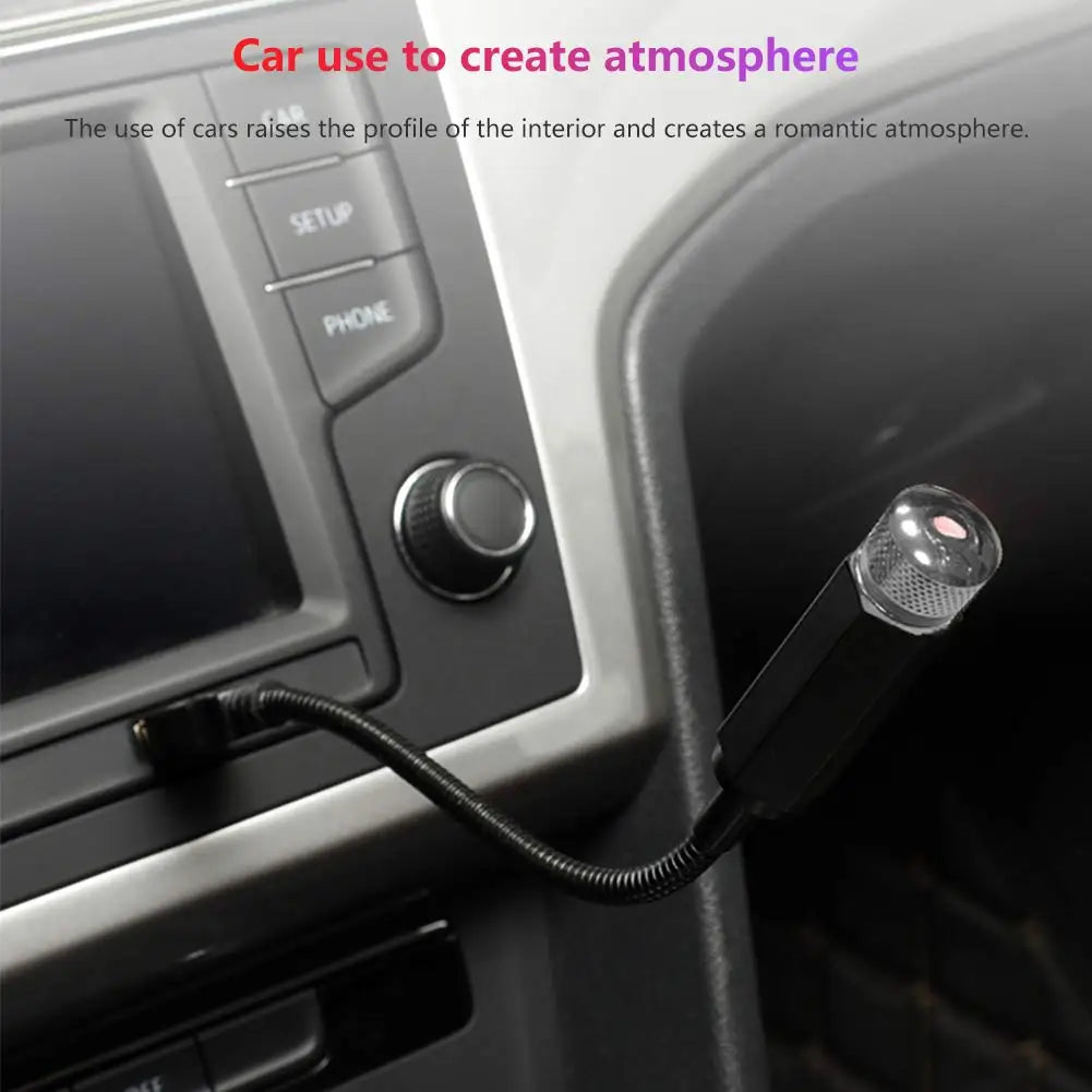 GPRGIT Night Ceiling Starry LED Car Roof Top Mini Laser USB Decoration Star Light Projector