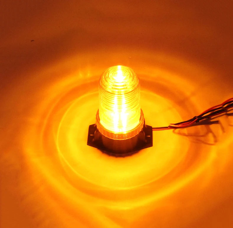 30 LED Warning Light Flashing Amber Beacon Light Magnet Emergency Strobe Lights for Truck Trailer Forklift 9-80V