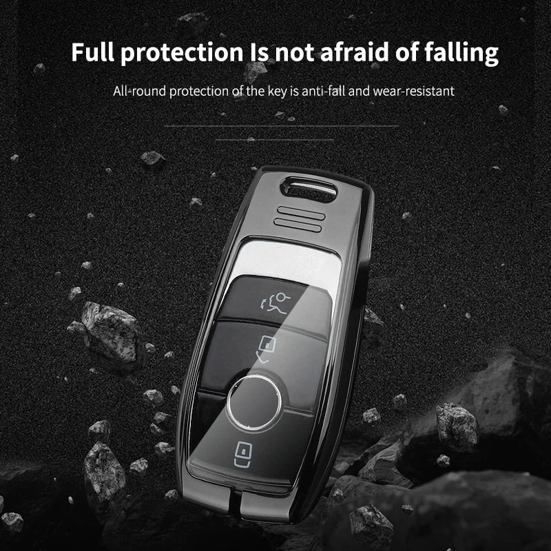 GPRGIT Car Logo Key Case for Mercedes Benz A B C E S G Class AMG GLA CLA GLC GLB GLS CLE W177 W176 W221 W204 W205 W213 W222 X167