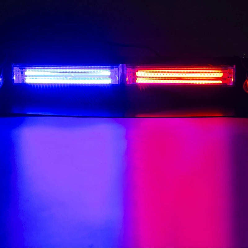Model 805 Red Blue Yellow LED COB Emergency Flasher Signal Lamp 12V-24V Car Windshield Strobe Warning Light 2 Year Warranty