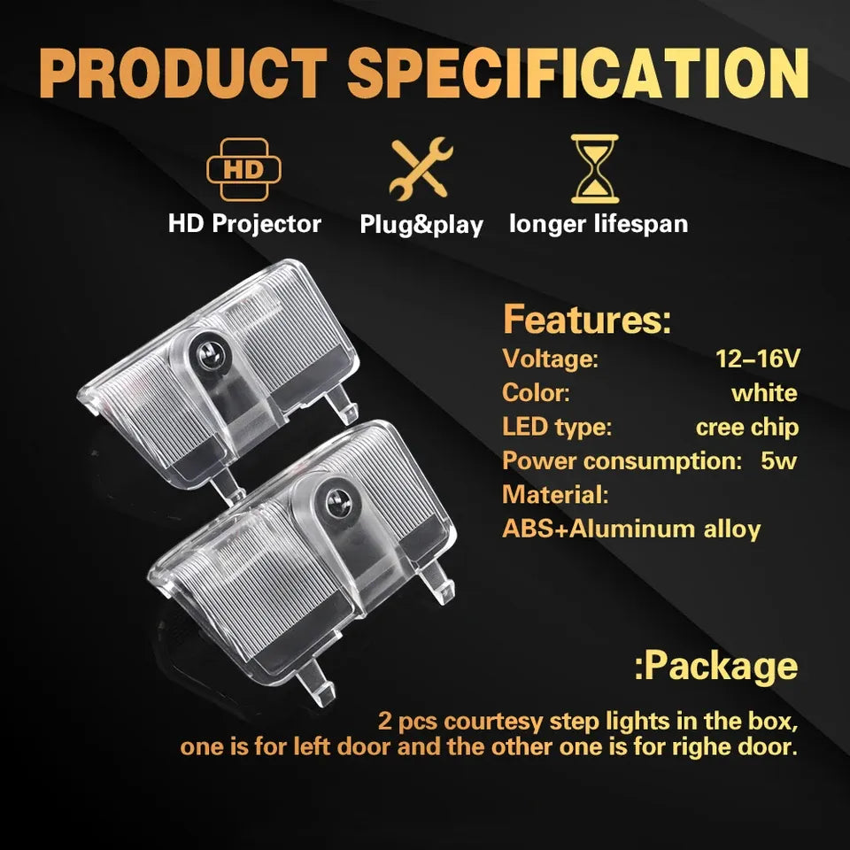 GPRGIT LED Car Door Welcome Light Bulbs Decoration Courtesy Ghost Shadow Warning Lamp for Mazda 6 Atenza 2014 2015 2016 Accessories