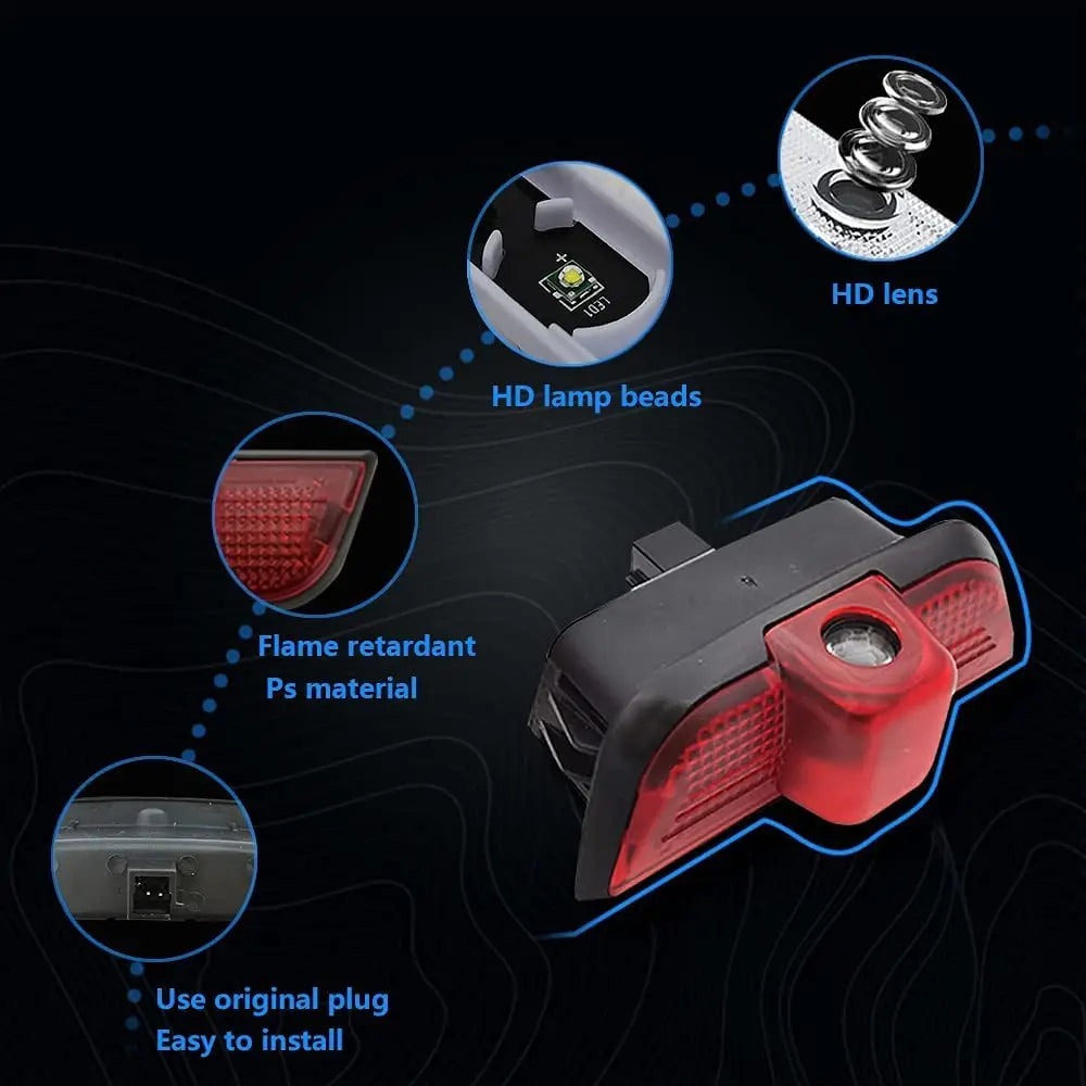 GPRGIT Mercedes Benz C Class C200 C220 C300 C63 C450 C40 W204 Car Door Welcome Logo Light Safety LED Lamp Auto Decorative