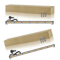 Amber White Red Blue 35inch LED Hazard Emergency Strobe Light Bar COB Flashing Warning Safety Dash Windshield Lights 12V 24V