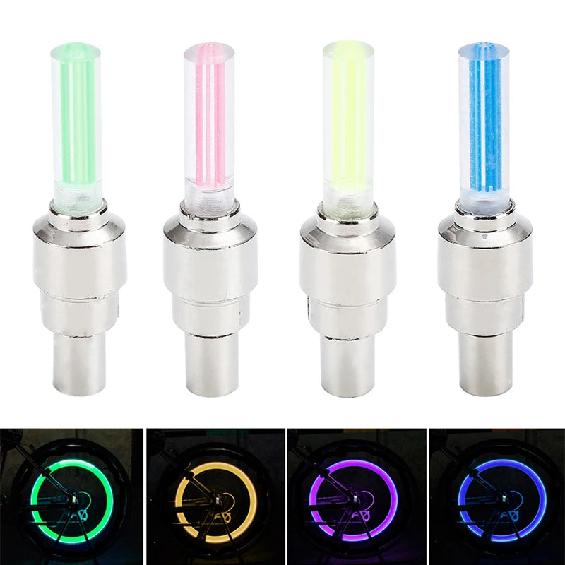 GPRGIT LED Flash Tyre Wheel Valve Cap Light for Car Bike Bicycle Motorbicycle