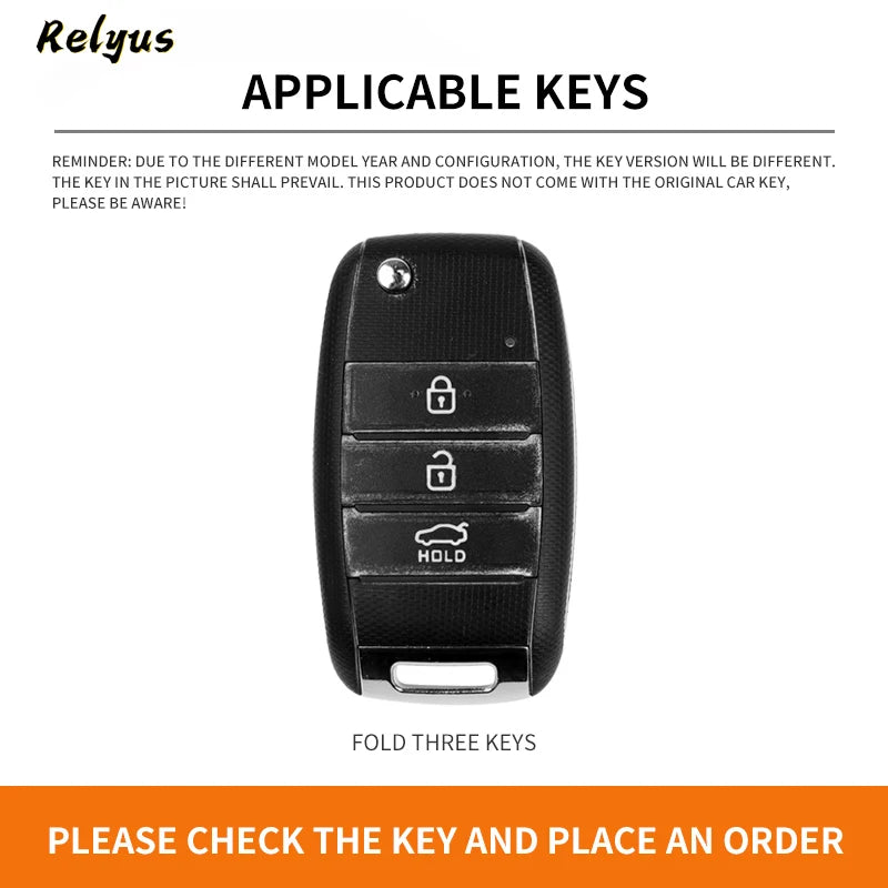 GPRGIT Zinc Alloy Car Key Case for Kia RIO 3 K2 K3 K4 K5 Sportege Picanto Optima Soul Ceed Sorento Forte Stinger Cerato