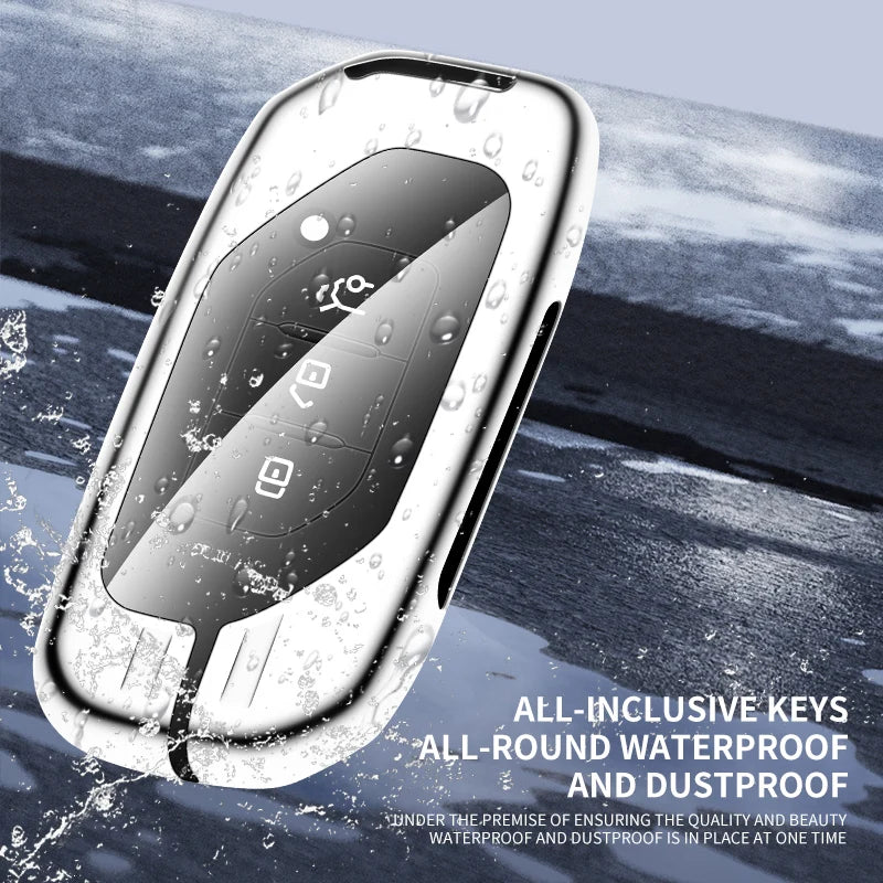 GPRGIT Car Logo Zinc Alloy Leather Car Key Case Cover for DongFeng DFM 370 S560 AX7 AX5 AX4 AX3 MX5 Keychain Styling Accessories
