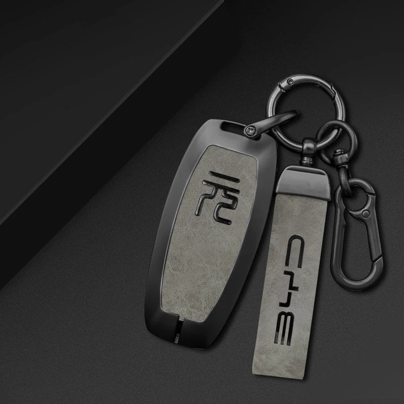 GPRGIT Car Key Case Cover for BYD Yuan Tang Plus Atto 3 Han EV Tang DM 2023 Metal Remote Fob