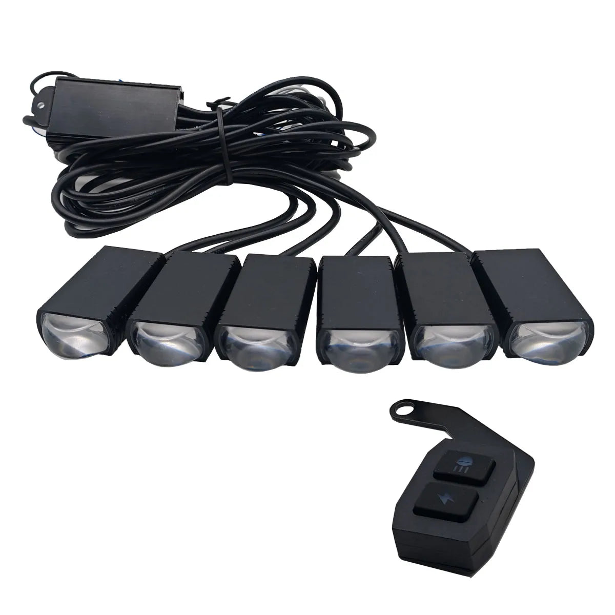 GPRGIT 90W LED Grille Spotlight Kit (6-Piece) - Off-Road Fog Work Light for SUV/Truck, IP67