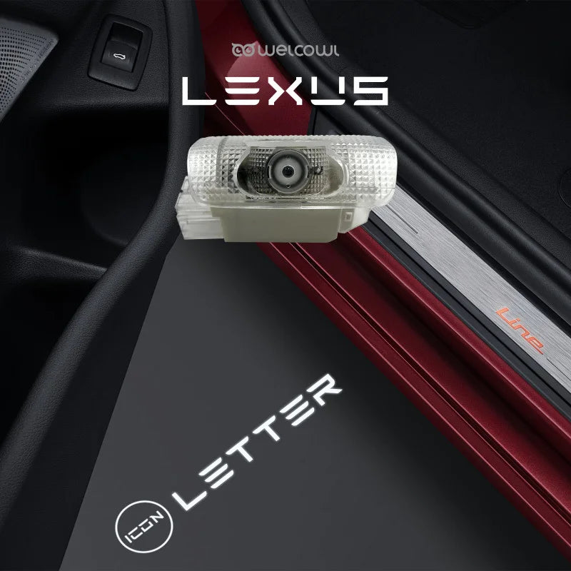 GPRGIT 2pcs Car Door Light for Lexus ES IS LX RX GS GX LC RC UX LS Laser Decor Lamp Glass Projection HD LED