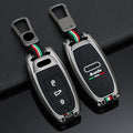 GPRGIT Fashion Zinc Alloy Car Remote Key Case Cover Shell for Audi A1 A3 A4 A5 A6 A7 A8 Quattro Q3 Q5 Q7 2009-2015 Keyless Accessories
