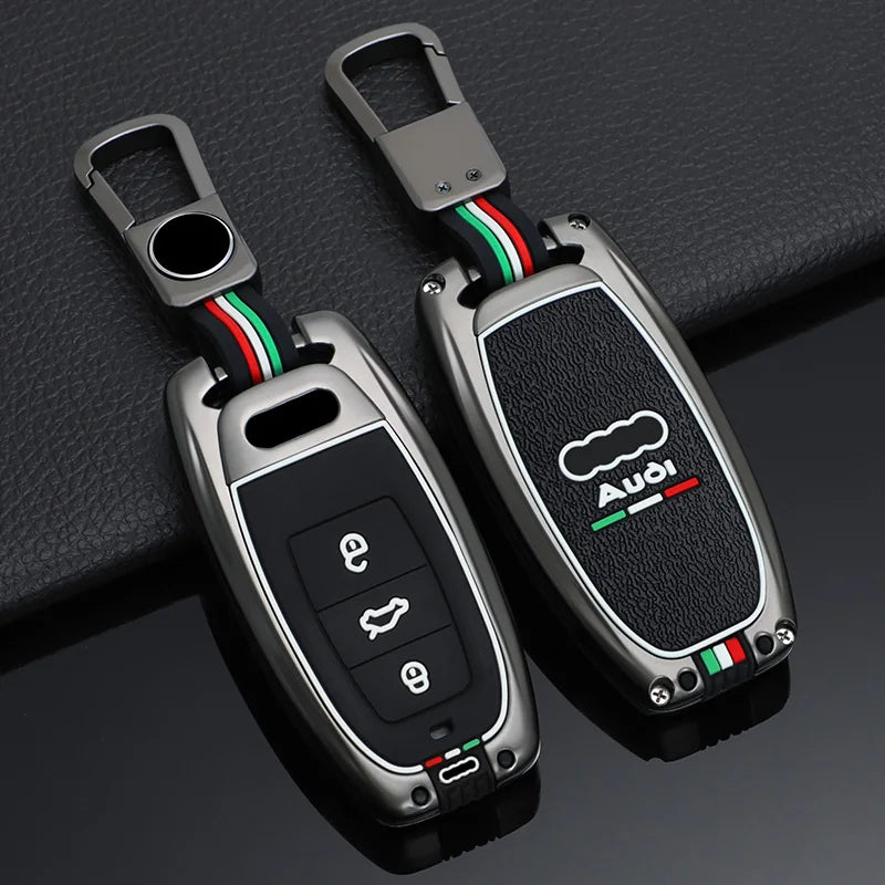 GPRGIT Fashion Zinc Alloy Car Remote Key Case Cover Shell for Audi A1 A3 A4 A5 A6 A7 A8 Quattro Q3 Q5 Q7 2009-2015 Keyless Accessories
