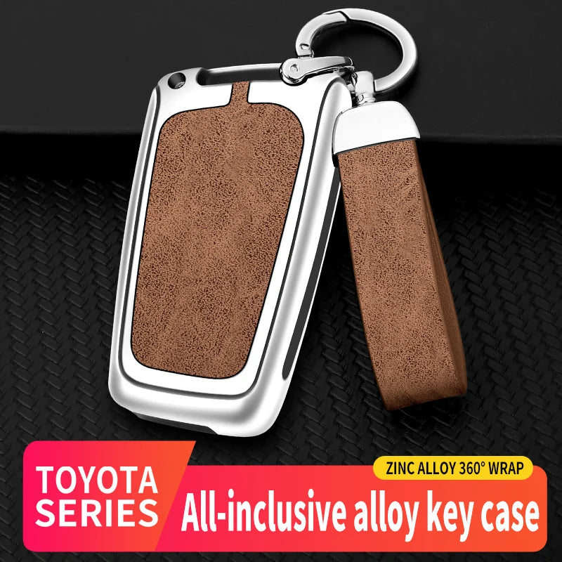 GPRGIT Leather Car Key Case Cover for Toyota Aygo Yaris RAV4 Camry Corolla Citroen C1 Peugeot 108
