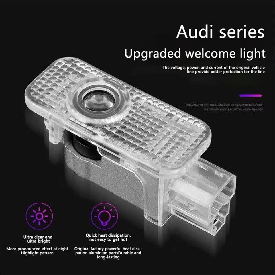 GPRGIT LED Logo Laser Projection Door Welcome Light for Audi A3 A4 A5 A6 A7 A8 R8 Q5 Q7 TT 12V