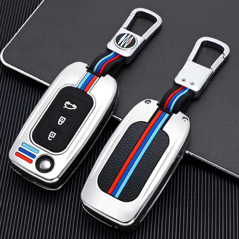 GPRGIT Flip 3 Buttons Key Case Cover for Lada Vesta Granta for Renault Megane Clio Captur Kangoo Auto Folding Keychain Car Accessories