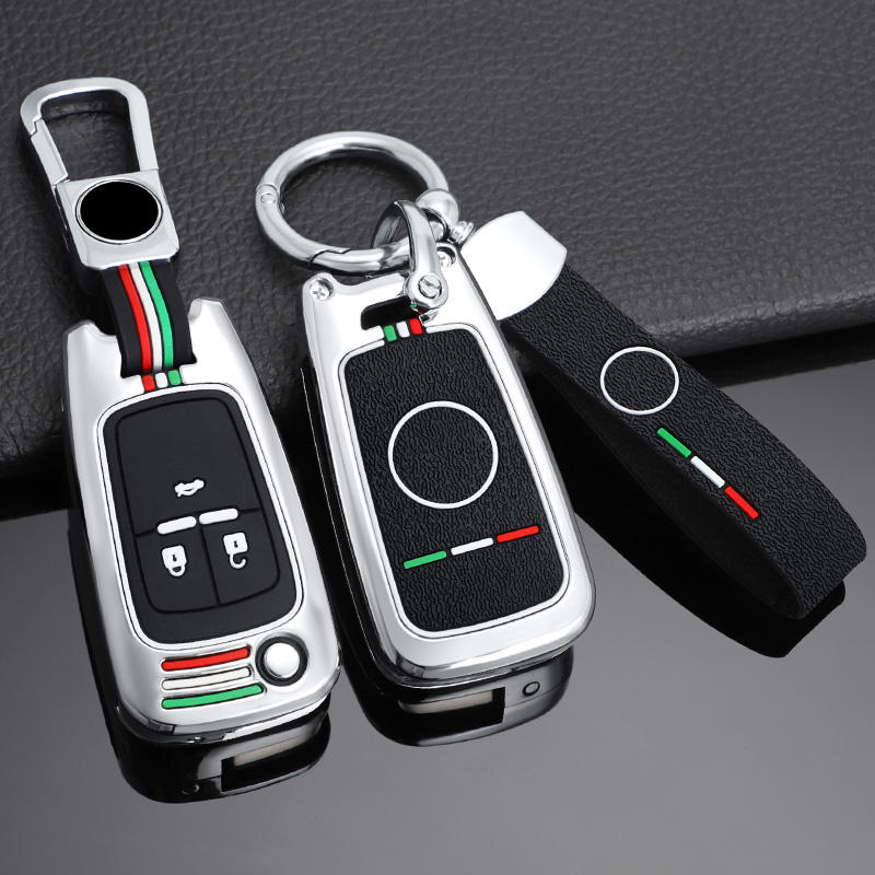 GPRGIT Zinc Alloy 2/3/4/5-Button Flip Folding Car Key Case Shell for Chevrolet Cruze, Malibu, Opel, Buick (HU100 Blade)