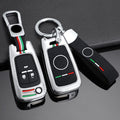 GPRGIT Zinc Alloy 2/3/4/5-Button Flip Folding Car Key Case Shell for Chevrolet Cruze, Malibu, Opel, Buick (HU100 Blade)