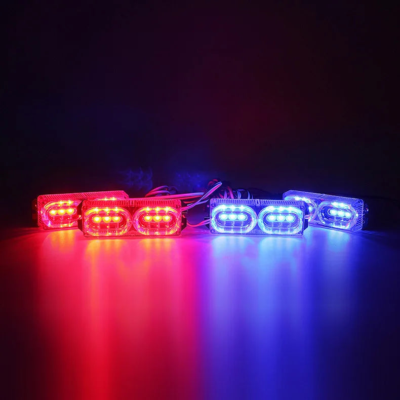 12V New Automotive Front Grille LED Strobe Lights Set Emergency Light Bar LED Warning Flashlight Truck Caution Side Marker Light