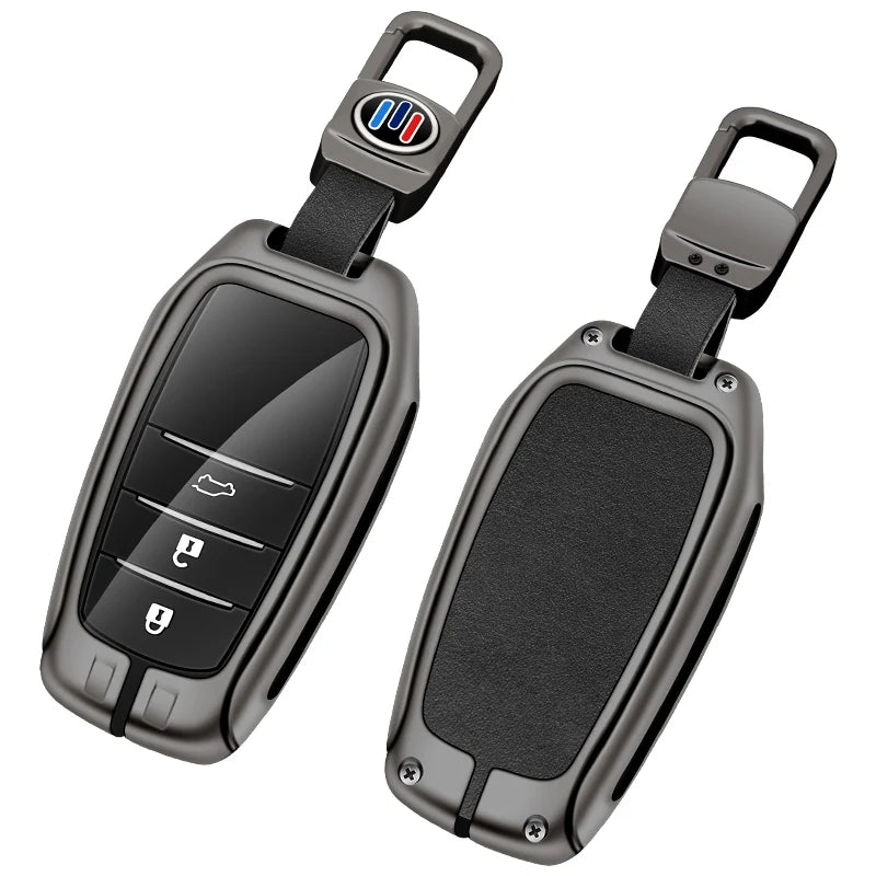 GPRGIT Alloy Leather Key Case Cover for Toyota Corolla RAV4 CHR C-HR Camry Crown Auris 200 Prado Land Cruiser Protector Bag