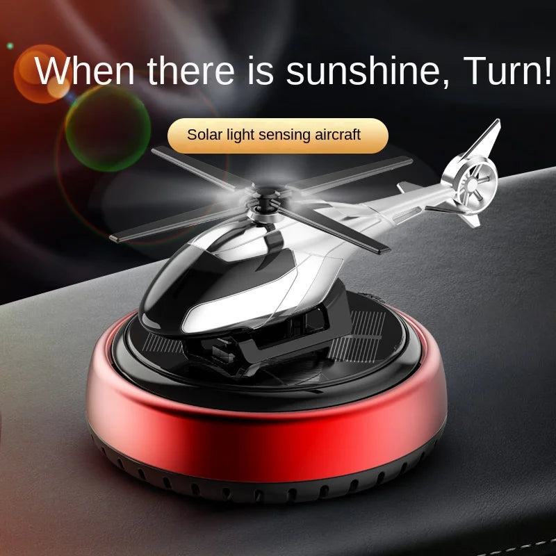 GPRGIT Solar Rotary Aircraft Car Air Freshener Aromatherapy Metal