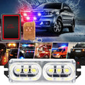 4-Piece LED Strobe Grille Light Strip Red/Blue with Remote, Model XA926B-4